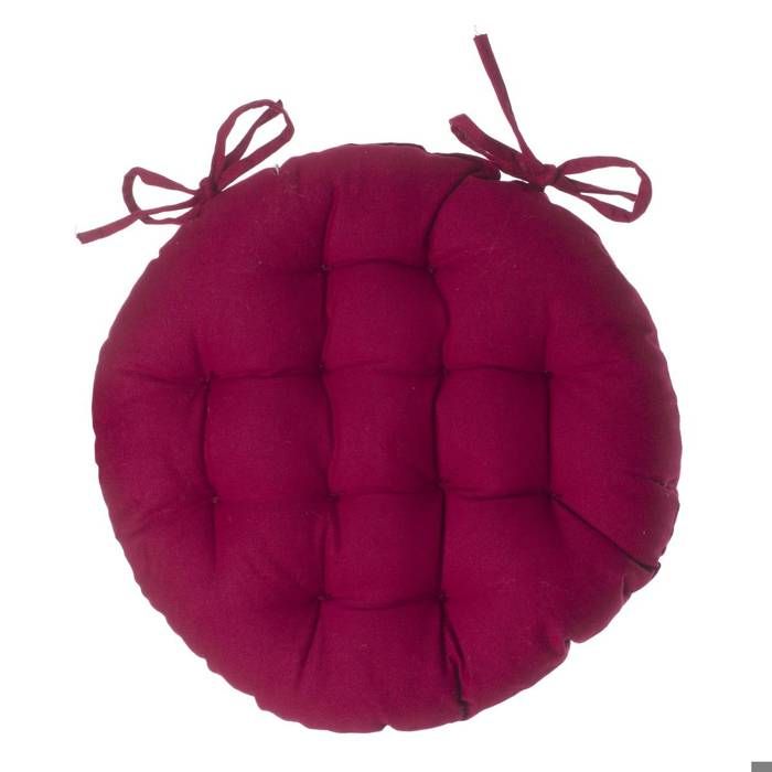 Coussin de chaise ronde Lina Rouge