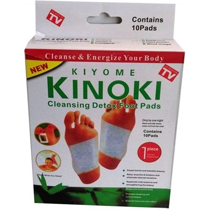10 x patches détox Kinoki pour les pieds aux Herbes Naturelles détoxifiant Naturel - 5010035334754