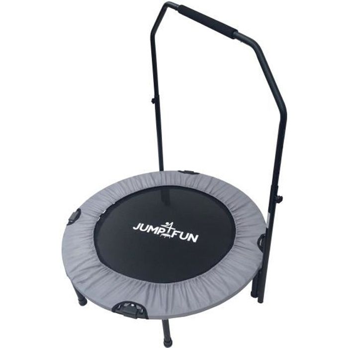 Mini Trampoline Fitness Jump4fun Double-Bar Pliable 92cm gris
