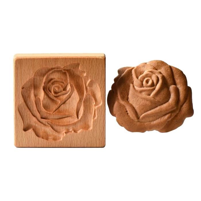 Bakery Mould - Plate Moule À Biscuit Cône-Provence Rose Sablé Pain D'Epice En Bois MIL2