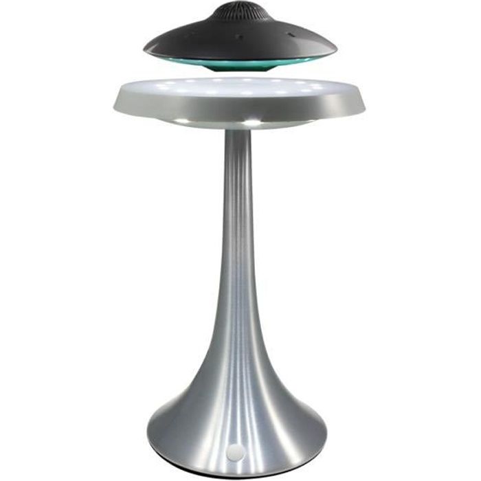 Enceinte levitation UFOSOUND Silver + lampe ALTHURIA Blanche