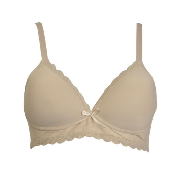 Soutien gorge beige 85A lingerie femme petite taille poitrine menue