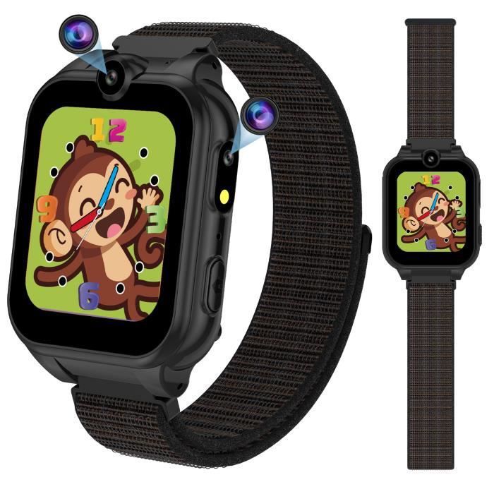 PTHTECHUS Enfants Téléphone Montres intelligentes SOS Vidéo MP3 Double Caméra Jeu Podeter Calculatrice Ecran tactile