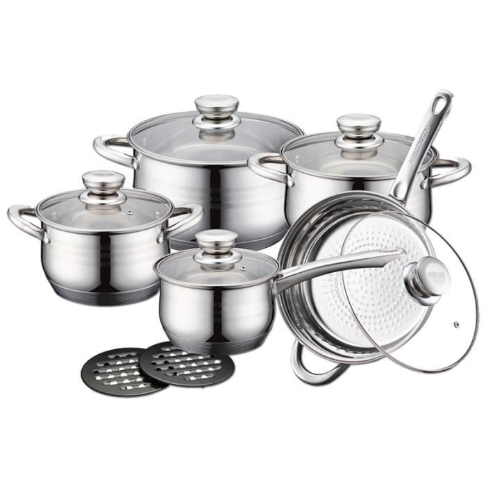 Batterie de cuisine 12 pcs en inox