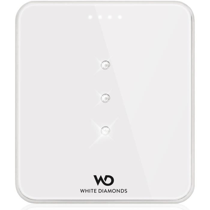 Batterie de secours 1350 mAh Crystal White Diamonds blanc