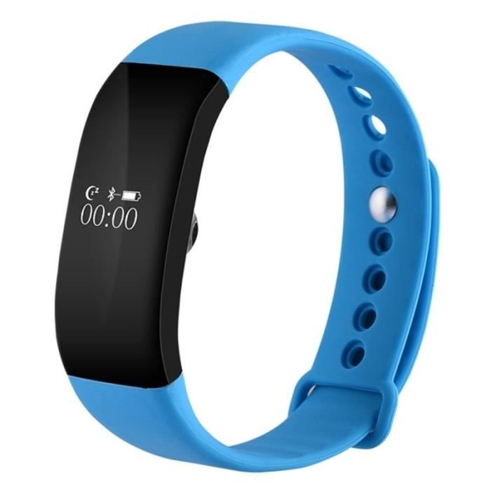 Bracelet Connecté Android Iphone Montre Sport OLED Compteur Calories Alarme Bleu YONIS