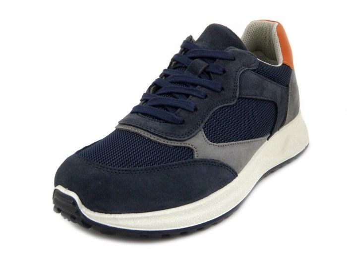 IMAC Basket Homme - IMAC - Daim Bleu - Lacets et Semelle Amovible