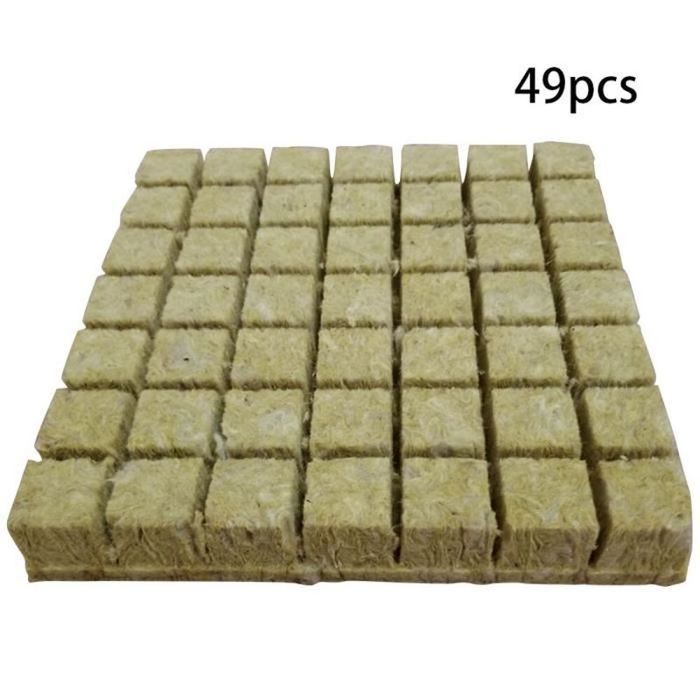 Lot De 150 Cubes De Laine De Roche 2.5x2.5x2.5 Cm - Tapis De Culture Pour Semis, Hydroponie, Clonage - Excellente Absorption Et Respiration - Idéal Pour Jardinage Intérieur