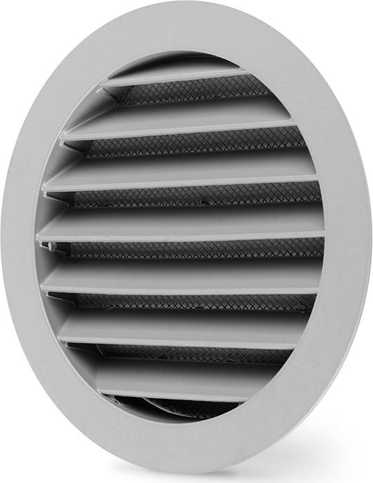 Lot De 2 Grilles D'Aération Rondes Grises - Pour Camping-car, Fourgon, Remorque, Toit Ou Mur