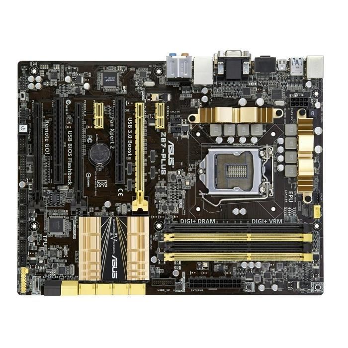 Carte mère ASUS Z87-PLUS Intel Z87 LGA 1150 4xDDR3 32GB ATX - Asus