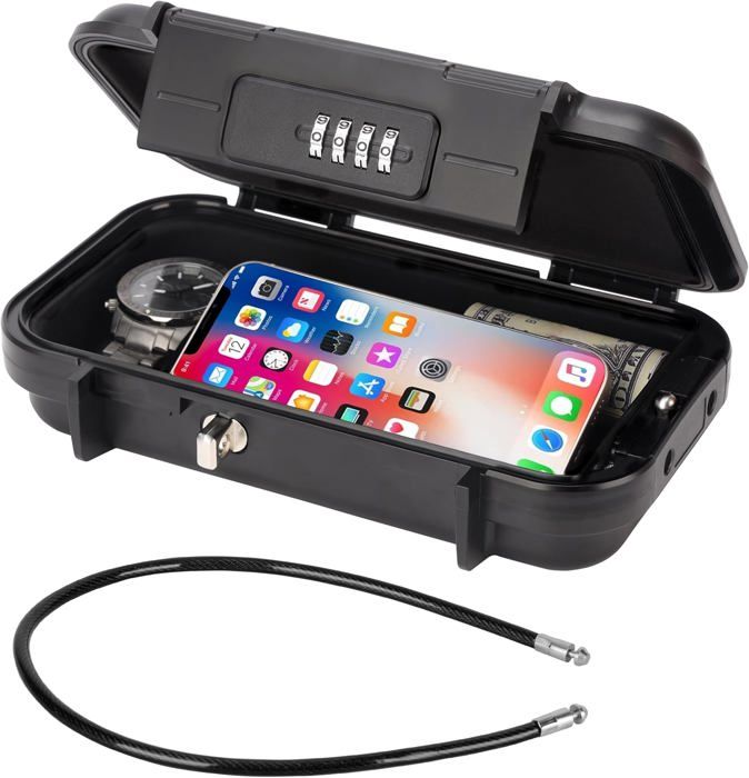 Belle Vous Coffre Fort Portable Avec Code à 4 Chiffres - Mini Coffre-Fort De Sécurité Antivol