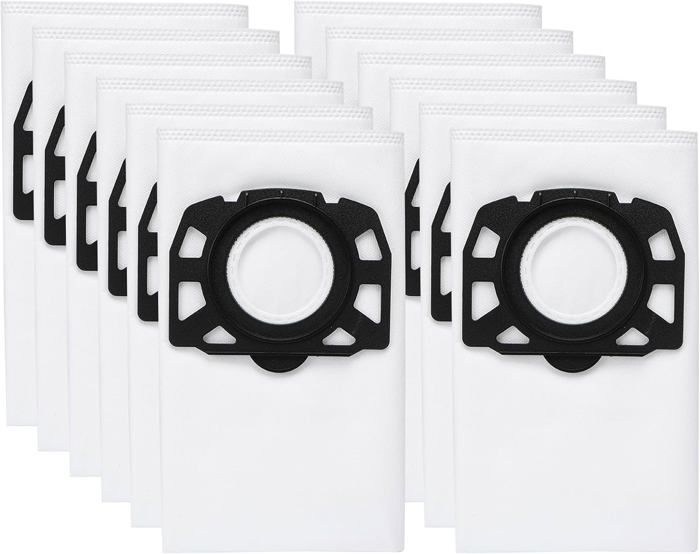 Sacs Aspirateur KFI 357 - Lot De 10 En Non-tissé - Compatibles WD3, KWD2, SE4001, Etc. - Filtration 3 Couches