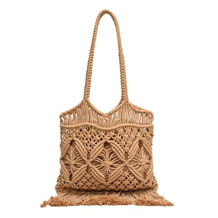 Sac à Bandoulière En Paille Pour Femmes - Élégant Sac D'Été Seau Avec Pochette Et Bandoulière Réglable