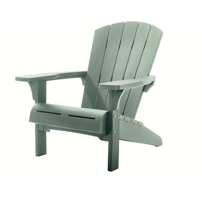 Chaise de jardin Adirondack - Vert - Style bois - KETER Chaise de jardin Adirondack - Vert - Style bois - KETER