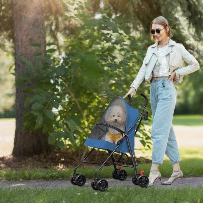 Comparer les prix de MIPAN.Poussette pour chien de 15 kg - Poussette grand chien -  Poussette pour chat - Avce Porte-gobelet  - 97x45x55cm - Bleu