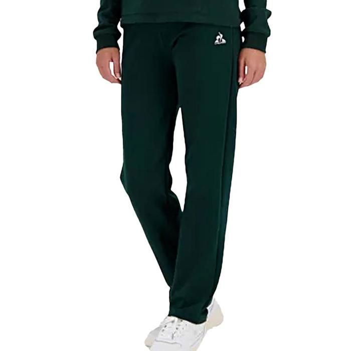 Pantalon Droit Vert Femme Le Coq Sportif Contemporain Pantalon Droit Vert Femme Le Coq Sportif Contemporain