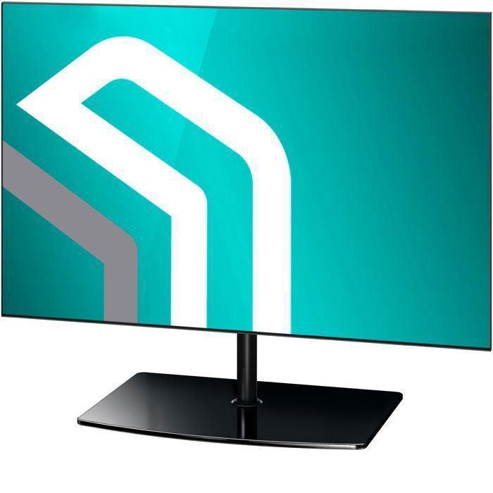 ONKRON Support TV sur Pied Verre Trempé 32-75 jusqu’à 40 kg Pied TV Pivotant VESA 100x100-VESA 400x400 Support Télé Noir PT3-B