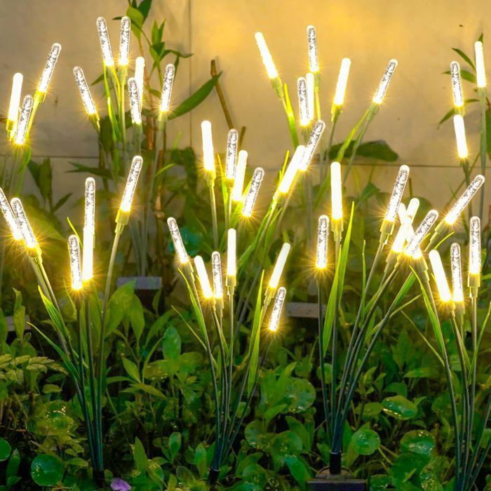 Lampes solaires de jardin nouvelle version de lampes solaires à effet luciole décoratives solaires jardin terrasse allée lot de 2