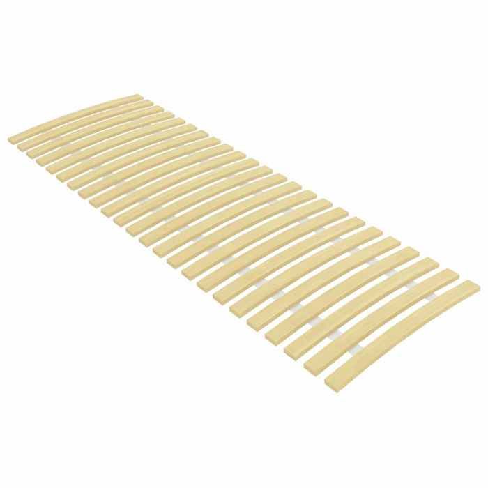Latte de rechange pour sommier - UU - 24 lattes - 70x200 cm - Bois de peuplier massif - Épaisseur 12 mm - Pliable