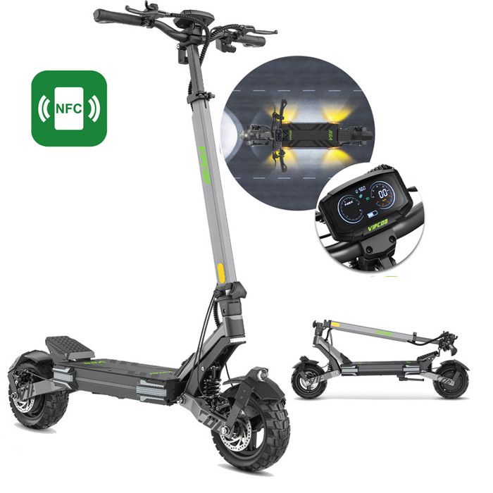 Trottinette Electrique 1000W Adulte 45km/h 55km Autonomie 10Pliable 120kg Charge