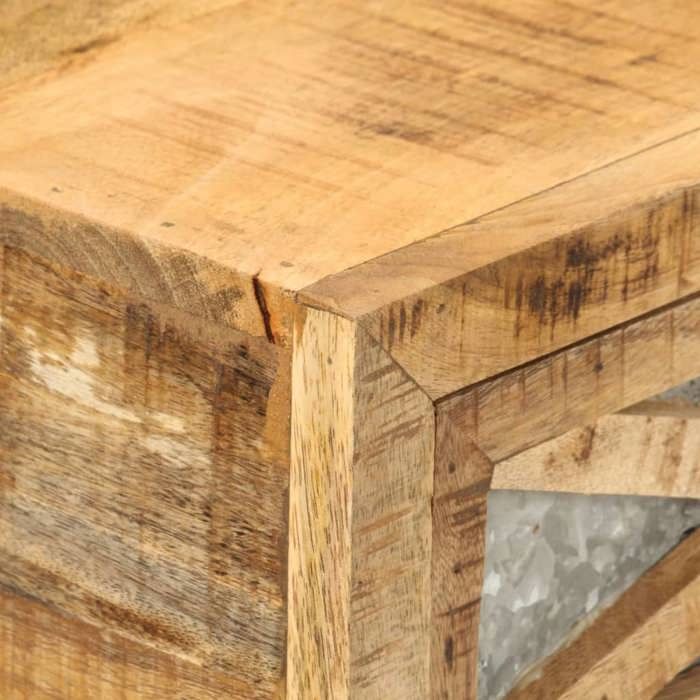 Brun Table console - CLARENCE - Meuble couloir - 110x30x76 cm - Bois de manguier massif CC335