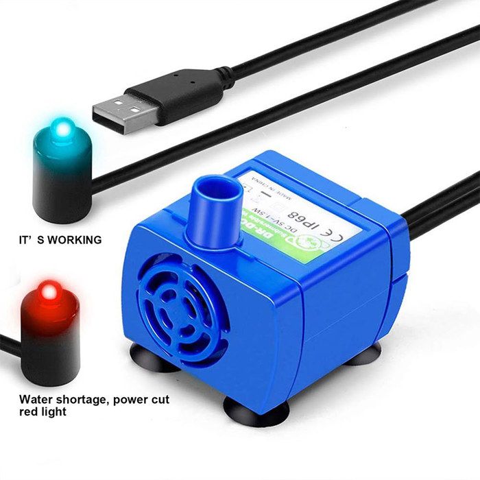 Pompe De Remplacement Pour Fontaine Animaux, Moteur Amélioré Avec Arrêt Automatique Intelligent