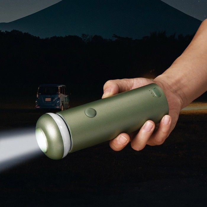 Lampe de camping rétractable vert militaire autonomie ultra-longue lumière dambiance éclairage multifonctionnel rech