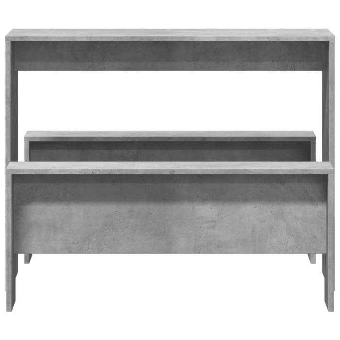 Table cuisine 2 personnes + 2 chaises Gris - LEMON® Ensemble table à manger et bancs 3 pcs - Bois dingénierie 915 - Soldes