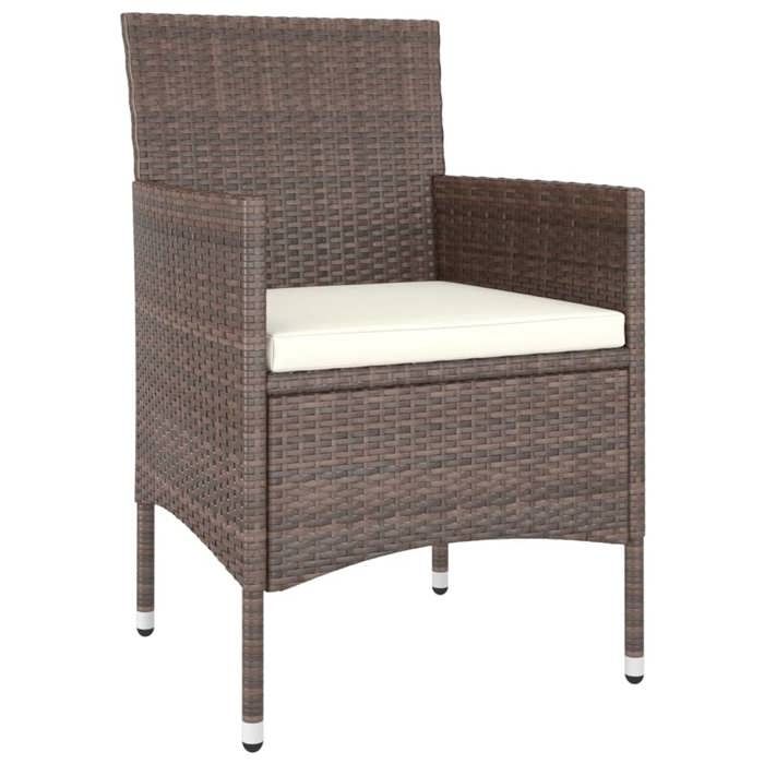 Chaises ergonomique - SHIELDPRO®NEUF Jeu de chaise et tabouret de jardin et terrasse 4 pcs Résine tressée Marron 53x58x84cm 4980124