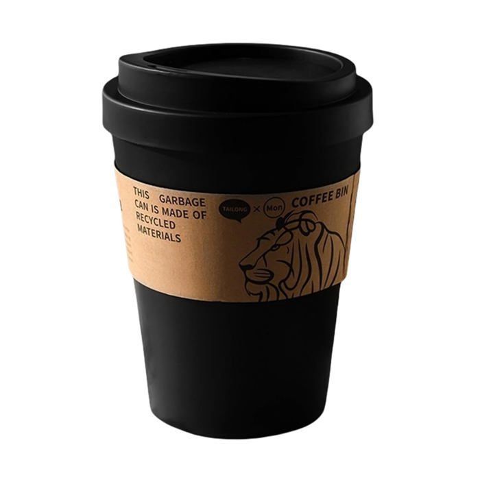 Poubelle design tasse café couvercle basculant grande capacité silencieuse intérieur extérieur cuisine bureau ENEVAOCT