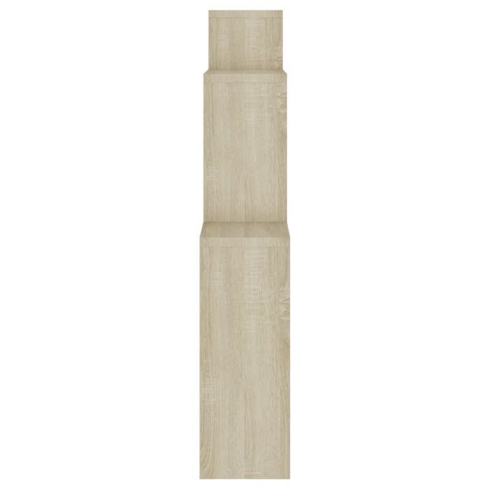 MEUBLE DE SEJOUR Brun - MODE Étagère murale - cube Chêne sonoma 80x15x78 5cm Bois d’ingénierie Nettoyer facile_09_3591