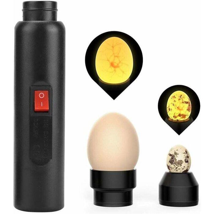 Mire Oeuf Lampe Mire Oeuf Testeur doeufs Lumière LED pour Vérifier l’Incubation d’Oeuf Portable Incubateur doeufs de Cane Lampe