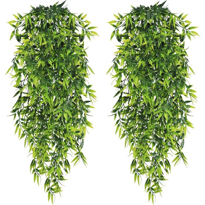 4 pieces de plante grimpante artificielle bambou fausse vigne tombante pour decoration balcon mur mariage