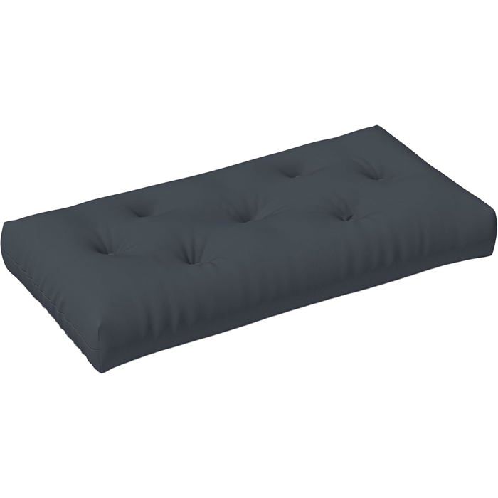 Coussin Palette Imperméable Comprend des sangles 120x60 cm - VERCART - Gris foncé - Coussin pour banc de jardin terrasse balcon Coussin Palette Imperméable Comprend des sangles 120x60 cm - VERCART - Gris foncé - Coussin pour banc de jardin terrasse balcon