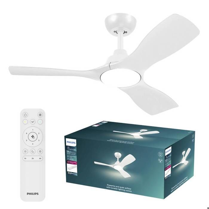 Philips LED Olas Ventilateur de plafond 30 W avec télécommande variable
