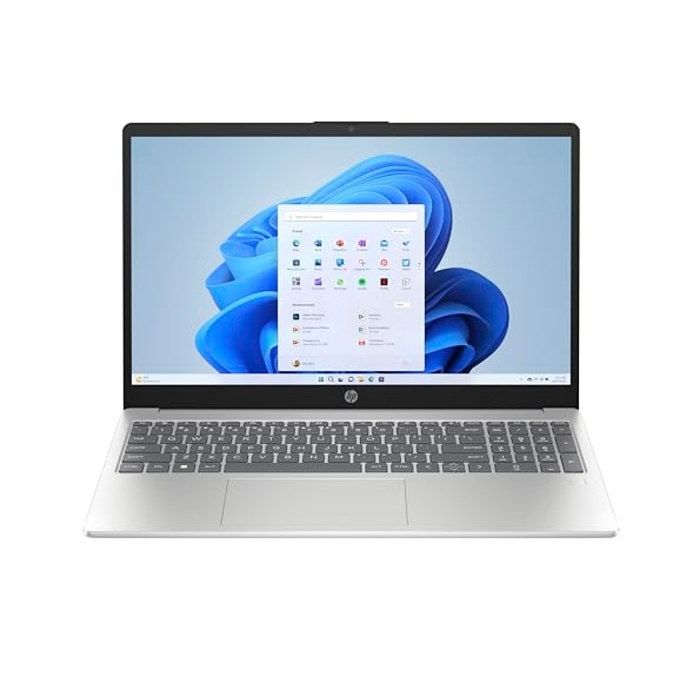 HP Ordinateur Portable 15 Windows 11 Home 15.6 Intel Core i5 de Ram SSD FHD Clavier QWERTY Naturalne Srebro