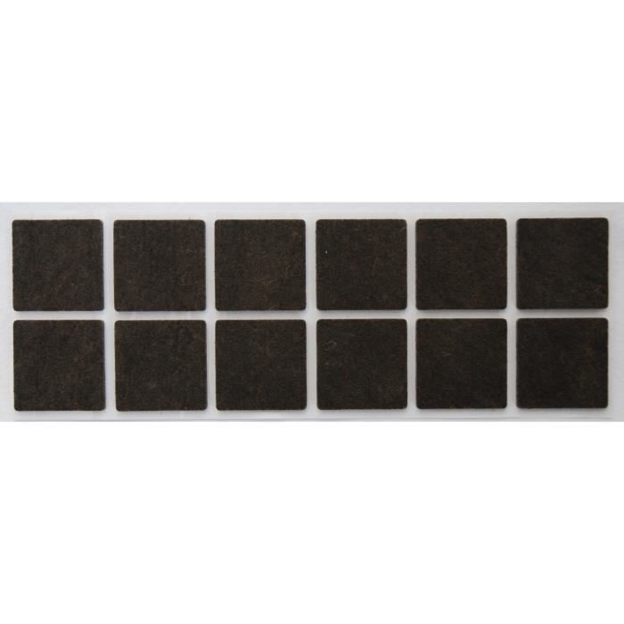 Adsamm® / 120 X Patins En Feutre / Bruns / 40x40 Mm / Carré / épaisseur