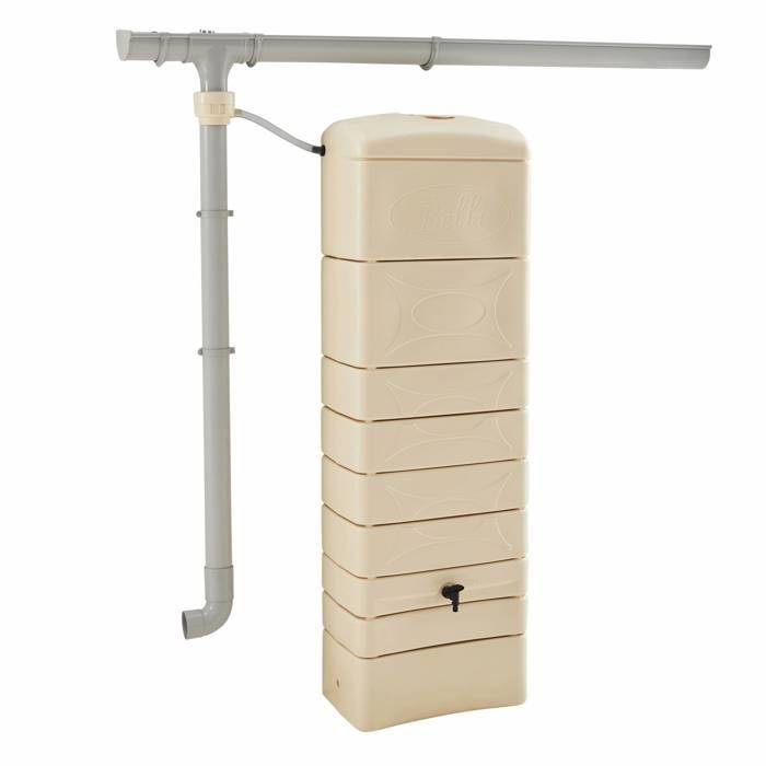 Récupérateur d'eau mural Chastang 300L Beige avec kit raccord chéneau ...