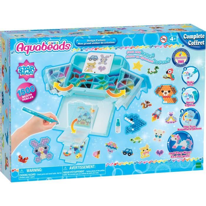 Aquabeads Mon Grand Atelier de création Kit de Loisirs créatifs Activité Manuelle Enfants en Toute autonomie Coffret de Perles Qui collent avec de 'eau Jouet Enfant et + 31775