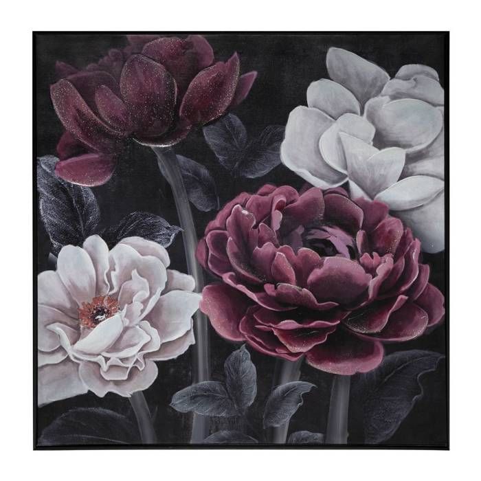 Tela dipinta Fleur 58x58cm - Atmosphera créateur d'intérieur