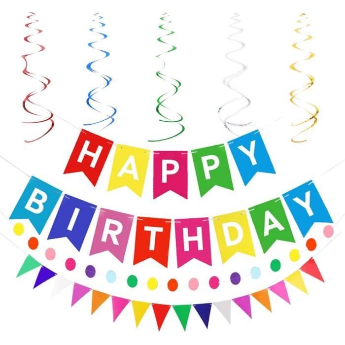 Bannière "Joyeux Anniversaire" Pailletée - Guirlande Décorative Avec Lettres Dorées Et Corde De 3,6 M