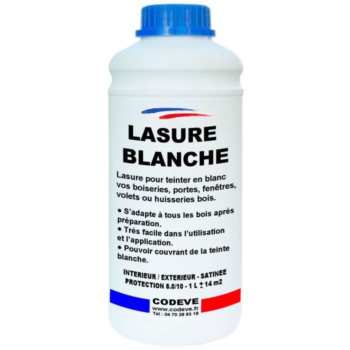 Lasure Blanche - Pot 1 L - Codeve Bois