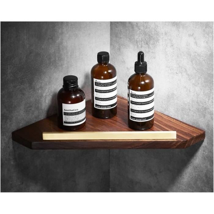 Étagère Murale D'angle En Forme De Lotus - Bois Flottant Style Rétro - Pour Décorer Et Ranger Petits Objets
