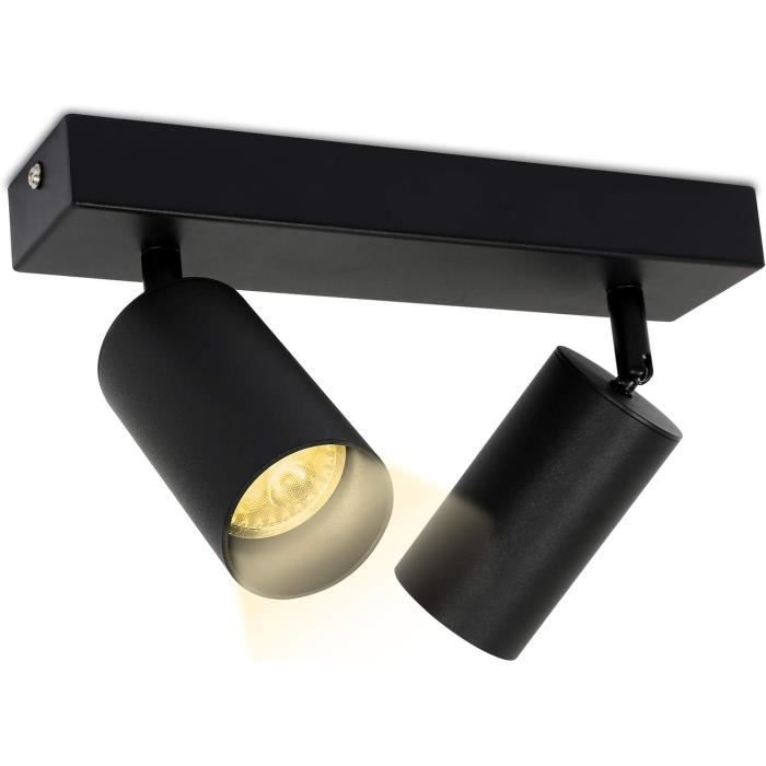 Applique Murale LED Spot Orientable Noir - 1 X 4,3W GU10 - Blanc Chaud 2500-3000K - IP20 - Marque Ledvance