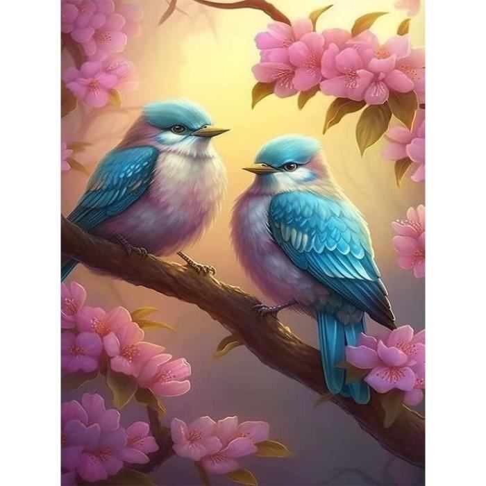 HUIKUANGEU Diamond Painting Pendentif,Diamond Painting Ornements Suspendus,Panneau Peinture Diamant Oiseau,Peinture Diamant Pendentif,pour Jardin,Porte Et Fenêtre