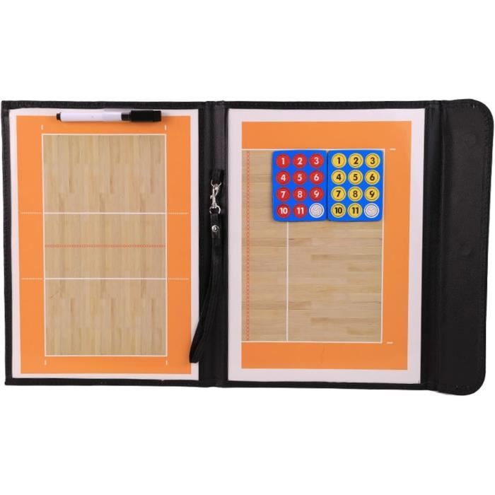 Tableau Tactique Magnétique Pliable Pour Futsal - Surface Effaçable, Avec Marqueurs Et éponge - Pour Entraîneurs Et Joueurs - 11