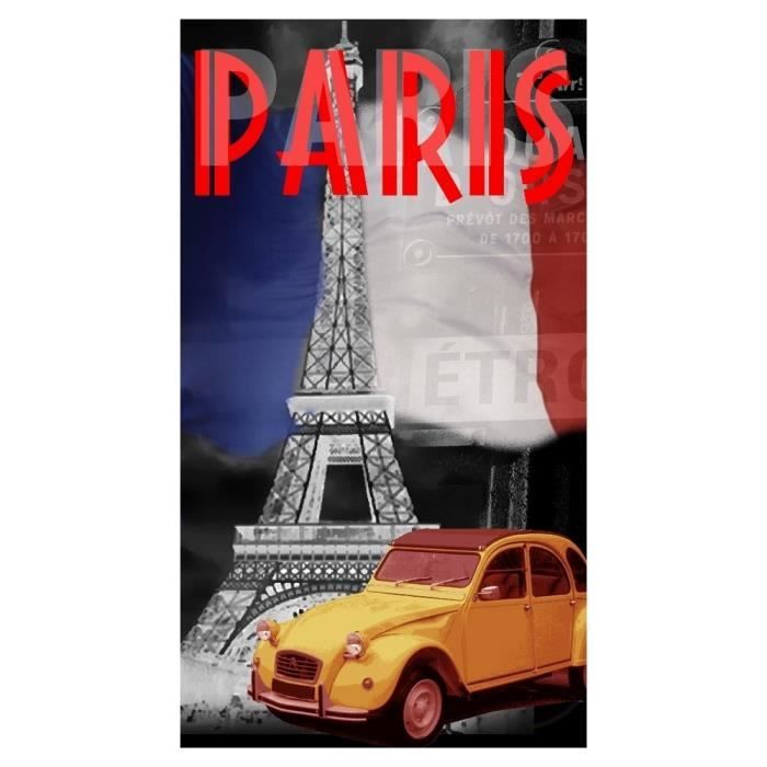 Drap De Plage Paris Tour Eiffel Achat Vente Serviette De