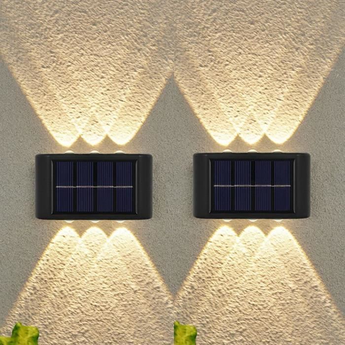 2 Lampes Solaires Extérieur Métal - Flamme LED - IP65 - Jardin