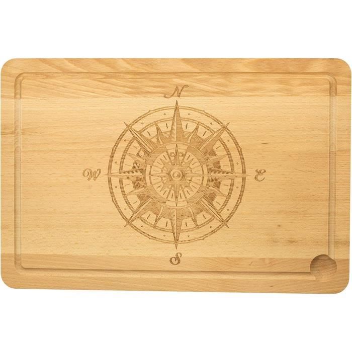 Planche à Découper En Bois Personnalisée Avec Gravure - Planche Cuisine étoilée Avec Nom, Plateau à Fromage, Cadeau Cuisine
