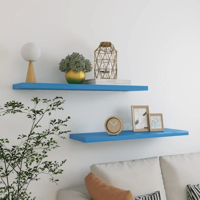 Étagère Murale Flottante BD ART 50 Cm Blanche – Étagère Design Pour Photos, Livres, Déco – 1 Pièce